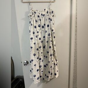 H&M White and Blue Floral dress